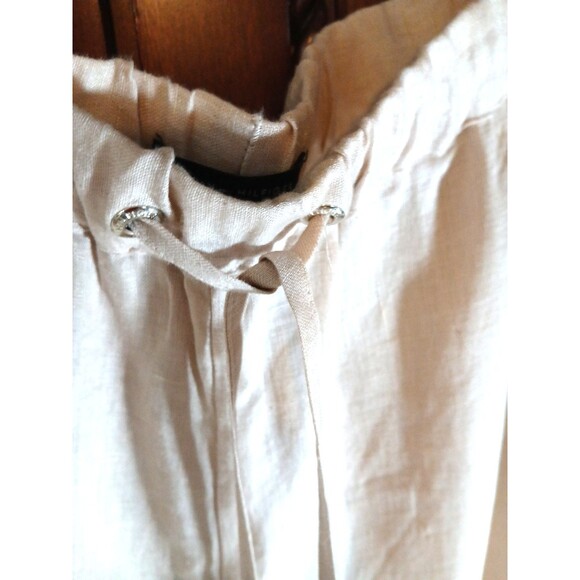 NWT Tommy Hilfiger Saharam Safari 100% Linen Women's Sz 16 Wide-Leg Beige Pants - Picture 5 of 11